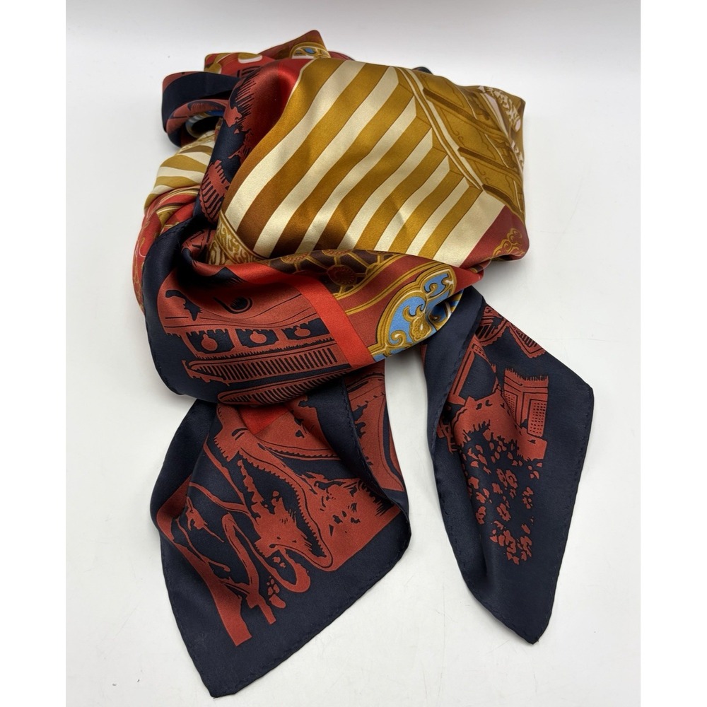 100% Silk Scarf Women Chinese Square Bandana Wrap Career Old Monay Office